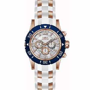 Invicta White Dial Blue Ion-plated Band Watch #23710 (Men Watch)