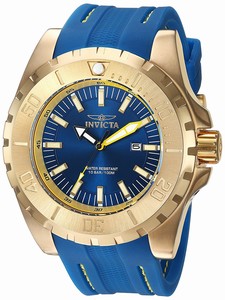 Invicta Pro Diver Quartz Analog Date Blue Polyurethane Watch # 23736 (Men Watch)