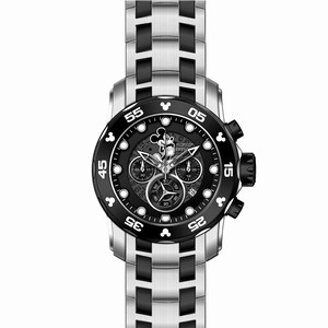 Invicta Black Dial Metal Band Watch #23767 (Men Watch)