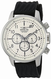 Invicta S1 Rally Quartz Chronograph Date Black Silicone Watch # 23810 (Men Watch)