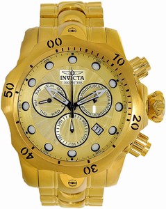 Invicta Gold Dial Yellow Gold-plated Band Watch #23891 (Men Watch)