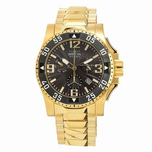 Invicta Black Dial Uni-directional Rotating Black Ion-plated Band Watch #23903 (Men Watch)