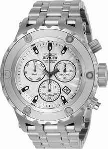 Invicta Subaqua Silver Dial Chronograph Day Date Stainless Steel Watch # 23918 (Men Watch)