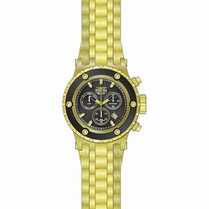 Invicta Black Dial Fixed Gold-tone Band Watch #23921 (Men Watch)