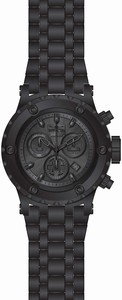 Invicta Gunmetal Dial Fixed Black Ion-tone Band Watch #23924 (Men Watch)