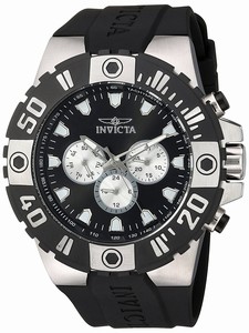 Invicta Pro Diver Black Dial Day Date Black Polyurethane Watch # 23967 (Men Watch)