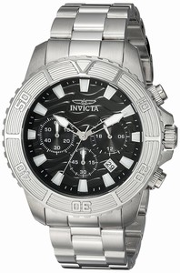 Invicta Black Dial Stainless Steel Band Watch #23998 (Men Watch)