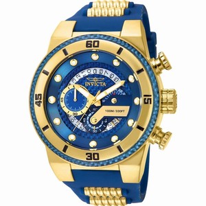 Invicta Blue Dial Chronograph Date Blue Silicone Watch # 24224 (Men Watch)