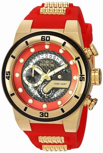 Invicta Red And Black Glass Fiber Quartz Watch #24225 (Men Watch)