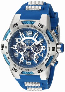 Invicta Blue And Blue Glass Fiber Quartz Watch #24231 (Men Watch)