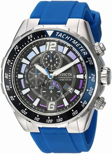 Invicta Aviator Quartz Chronograph Date Blue Silicone Watch # 24577 (Men Watch)