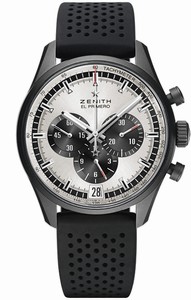 Zenith El Primero Automatic Chronograph Date Black Rubber Watch# 24.2041.400/01.R576 (Men Watch)