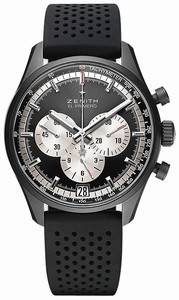 Zenith El Primero Chronograph Date Black Rubber Watch# 24.2041.400/21.R576 (Men Watch)