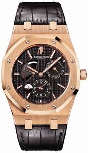Audemars Piguet Automatic 18kt Rose Gold Black Dial Black Crocodile Leather Band Watch #26120OR.OO.D002CR.01 (Men Watch)