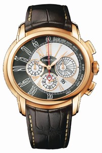 Audemars Piguet Automatic 18kt Rose Gold Silver Chronograph Dial Brown Crocodile Leather Band Watch #26145OR.OO.D093CR.01 (Men Watch)