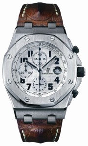 Audemars Piguet Automatic Stainless Steel Silver Chronograph Dial Brown Crocodile Leather Band Watch #26170ST.OO.D091CR.01 (Men Watch)