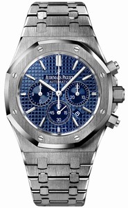 Audemars Piguet Automatic Brushed Stainless Steel Blue Chronograph Dial Brushed & Polished Stainless Steel Band Watch #26320ST.OO.1220ST.03 (Men Watch)
