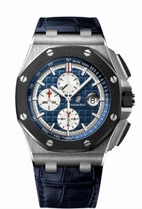 Audemars Piguet Royal Oak Offshore Automatic Chronograph Date Blue Leather Watch# 26401PO.OO.A018CR.01 (Men Watch)