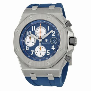 Audemars Piguet Royal Oak Offshore Automatic Chronograph Date Blue Rubber Watch# 26470ST.OO.A027CA.01 (Men Watch)