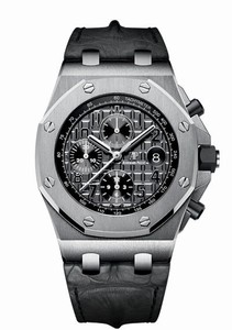 Audemars Piguet Royal Oak Offshore Automatic Chronograph Date Gray Leather Watch# 26470ST.OO.A104CR.01 (Men Watch)