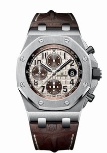 Audemars Piguet Royal Oak Offshore Automatic Chronograph Date Brown Leather Watch# 26470ST.OO.A801CR.01 (Men Watch)