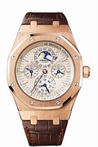Audemars Piguet Royal Oak Equation of Time 18ct Rose Gold Case Brown Leather Watch# 26603OR.OO.D092CR.01 (Men Watch)