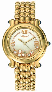 Chopard Quartz 18kt Yellow Gold White Dial 18kt Yellow Gold -polished Band Watch #276137-0013 (Women Watch)