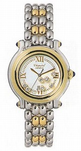 Chopard Quartz Stainless Steel/gold White Dial Steel & Yellow Gold Band Watch #278249-4013 (Women Watch)