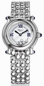 Chopard Quartz Stainless Steel White Dial Stainless Steel -polished Band Watch #278250-3006 (Women Watch)