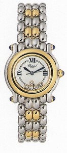 Chopard Quartz Stainless Steel/gold White Dial Steel & Yellow Gold -polished Band Watch #278256-4008 (Women Watch)