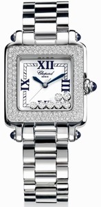Chopard Quartz Stainless Steel White Dial Stainless Steel -polished Band Watch #278358-2004 (Women Watch)