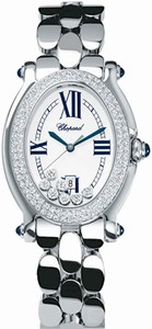 Chopard Quartz Stainless Steel White Dial Stainless Steel -polished Band Watch #278419-2001 (Women Watch)
