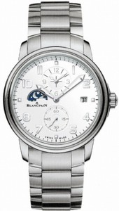 Blancpain Automatic Stainless Steel White Dial Stainless Steel Brushed & Polished Band Watch #2860-1127-71 (Men Watch)