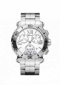 Chopard Happy Sport Chronograph Date Diamond Stainless Steel Watch# 288499-3003 (Women Watch)