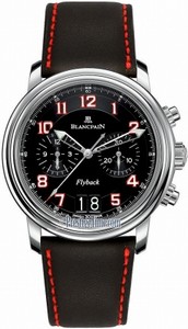 Blancpain Automatic Stainless Steel Black Dial Calfskin Leather Black Band Watch #2885FB-1130-63B (Men Watch)