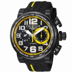 Graham Silverstone Stowe Racing Automatic Chronograph Date Black Rubber Watch# 2BLDC.B28A (Men Watch)