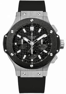 Hublot Big Bang Automatic Chronograph Date Carbon Dial Index Hour Markers Watch # 301.SM.1770.RX (Men Watch)
