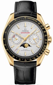 Omega Speedmaster Automatic Co-Axial Master Chronometer Moonphase Chronograph Leather Watch # 304.63.44.52.02.001 (Men Watch)