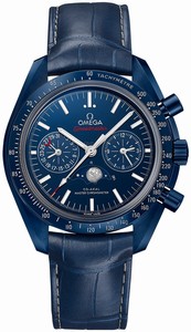 Omega Speedmaster Automatic Co-Axial Master Chronometer Moonphase Chronograph Leather Watch# 304.93.44.52.03.001 (Men Watch)