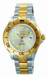 Invicta Silver Dial Gold-tone-stainless-steel Band Watch #3050 (Men Watch)