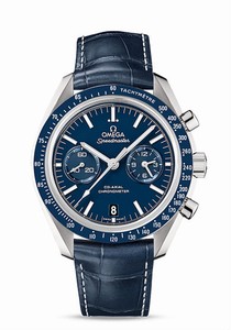 Omega Speedmaster Moonwatch Co-Axial Chronograph Date Blue Leather Watch# 311.93.44.51.03.001 (Men Watch)