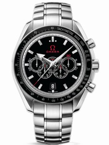 Omega 44.25mm Automatic Olympic Collection Timeless Black Dial Stainless Steel Case With Stainless Steel Bracelet Watch #321.30.44.52.01.001 (Men Watch)
