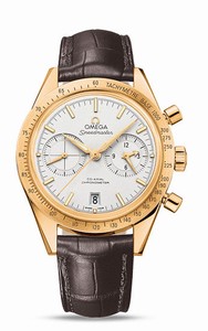 Omega Speedmaster '57 Co-Axial Chronograph Date 18k Yellow Gold Case Brown Leather Watch# 331.53.42.51.02.001 (Men Watch)