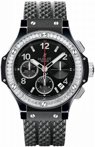 Hublot Big Bang Automatic Chronograph Date Bezel Decorated with 48 Baguette-Shaped Diamonds Watch # 341.CD.130.RX.194 (Men Watch)