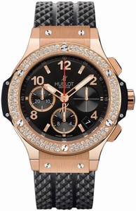 Hublot Big Bang Automatic Chronograph Date Bezel decorated with 1.22ct Diamonds Watch # 341.PX.130.RX.114 (Men Watch)
