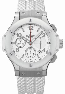 Gublot Big Bang Aspen Automatic Chronograph Date Ceramic Case White Rubber Watch# 342.CH.230.RW (Men Watch)