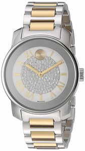 Movado Swiss quartz Dial color Silver Watch # 3600256 (Women Watch)