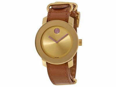 Movado Quartz Analog Brown Leather Watch #3600363 (Women Watch)