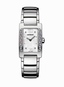 MontBlanc Profile Lady Elegance Quartz Mother of Pearl Diamond Dial Diamond Bezel Stainless Steel Watch# 36127 (Women Watch)