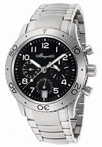 Breguet Quartz Band Color Silver Watch #3820ST/H2/SW9-PO (Men Watch)